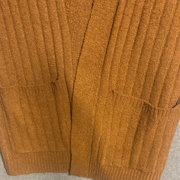 Jolie & Joy Cozy Open Front Oversized Ribbed Drop Sleeve Cardigan M Camel - Picture 6 of 12
